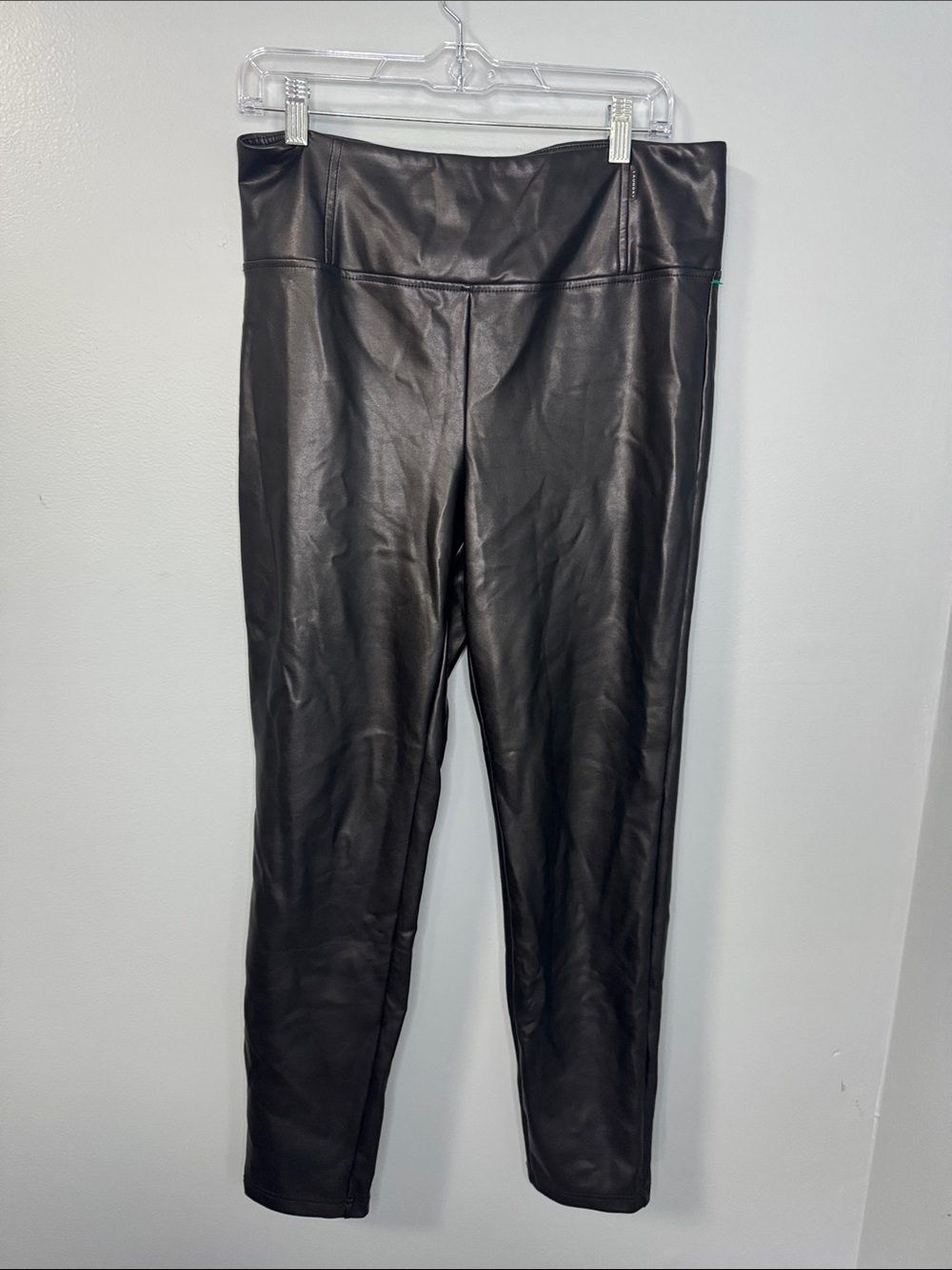 Laundry By Shelli Segal Women’s Black Faux Leather Pull On Pant Sz L